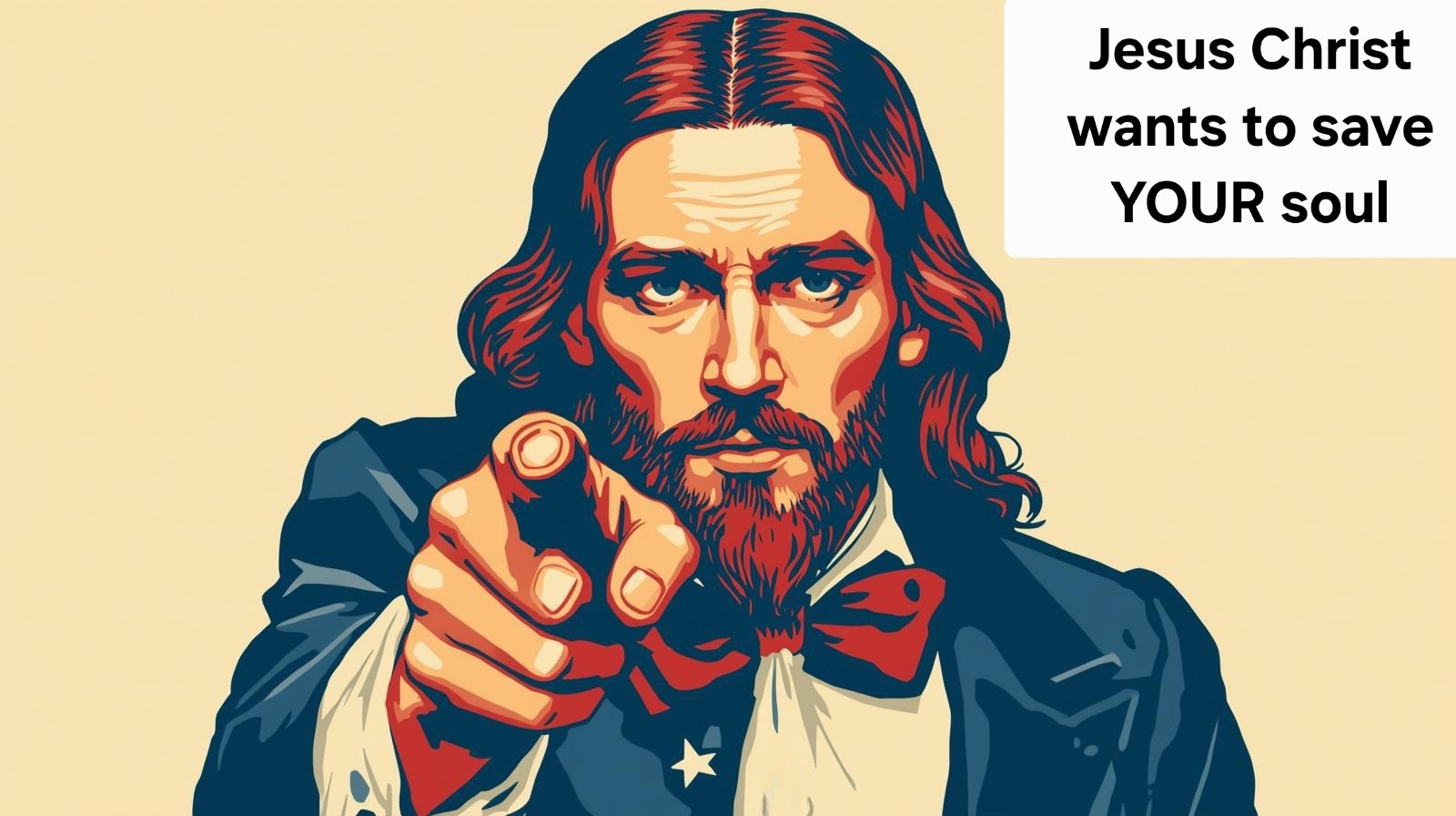 Image of Jesus Christ in style of U.S. army ad